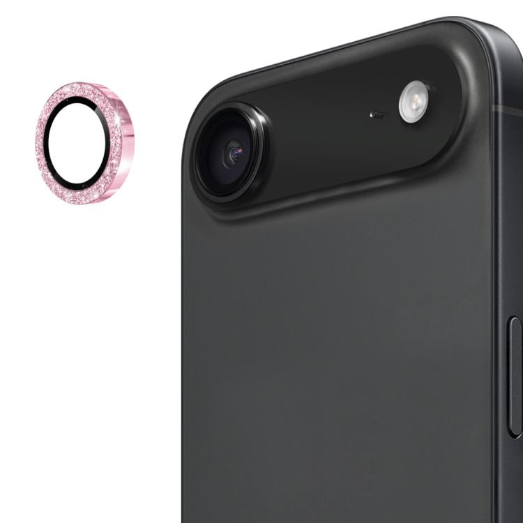 For iPhone Air ENKAY Hat-Prince Glitter Rear Lens Aluminium Alloy Tempered Glass Film(Pink) by ENKAY