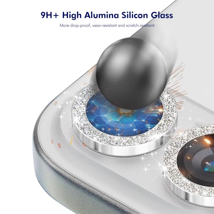 For iPhone Air ENKAY Hat-Prince Glitter Rear Lens Aluminium Alloy Tempered Glass Film(Blue) by ENKAY