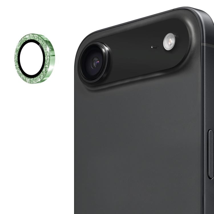 For iPhone Air ENKAY Hat-Prince Glitter Rear Lens Aluminium Alloy Tempered Glass Film(Deep Green) by ENKAY