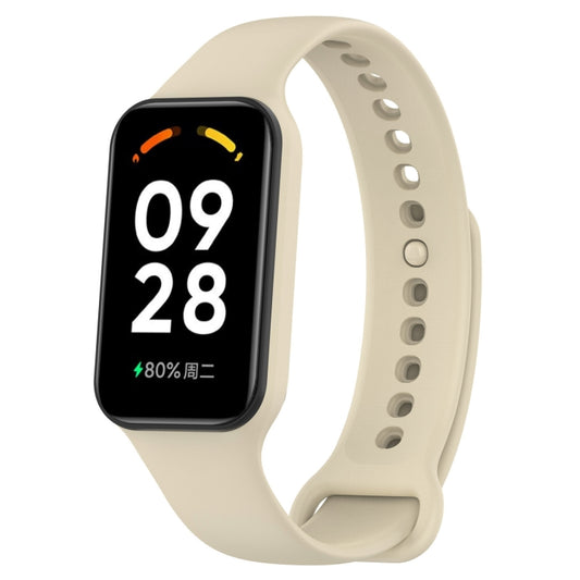 For Xiaomi Mi Band 8 Active Solid Color Integrated Silicone Watch Band(Stralight Color) by bashfashion