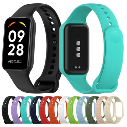 For Xiaomi Mi Band 8 Active Solid Color Integrated Silicone Watch Band(Green) by bashfashion