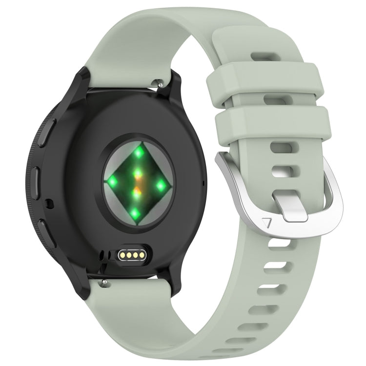 For Garmin Venu 3S Liquid Glossy Silver Buckle Silicone Watch Band(Green) by bashfashion