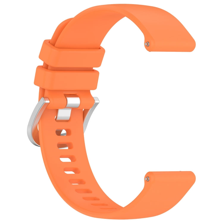 For Garmin Forerunner 255S Music / 255S Liquid Glossy Silver Buckle Silicone Watch Band(Orange) by bashfashion