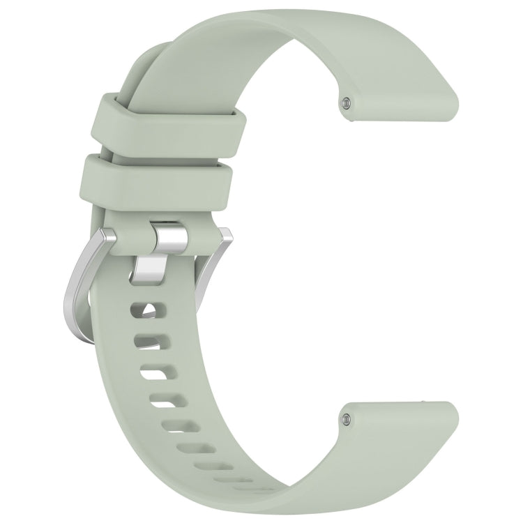 For Garmin Venu 2S Liquid Glossy Silver Buckle Silicone Watch Band(Green) by bashfashion