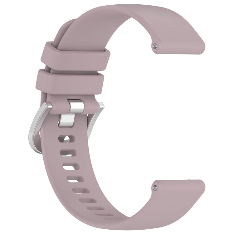 For Garmin Vivomove 3S Liquid Glossy Silver Buckle Silicone Watch Band(Purple) by bashfashion