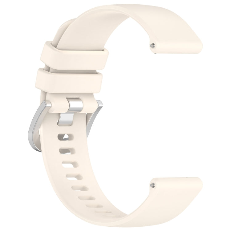 For Garmin Vivomove 3S Liquid Glossy Silver Buckle Silicone Watch Band(Stralight) by bashfashion