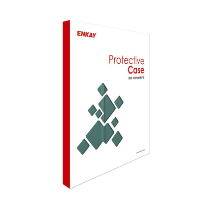 For Samsung Galaxy Tab A9+ 11.0 ENKAY Tri-fold Custer Texture Leather Smart Tablet Case(Grey) by ENKAY