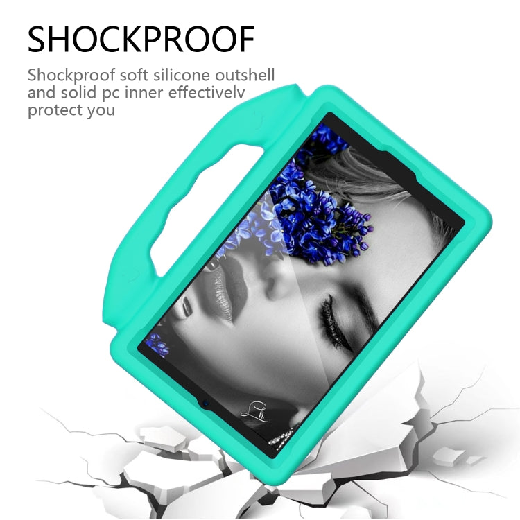For Samsung Galaxy Tab A11 / A9 Thumb Bracket EVA Shockproof Tablet Case(Glacial Green) by bashfashion