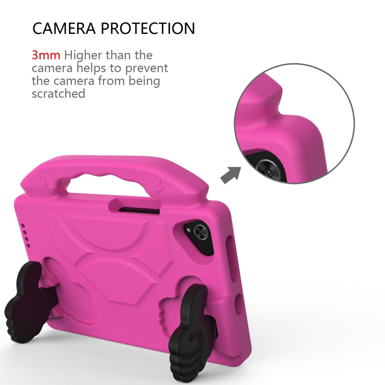 For Samsung Galaxy Tab A11 / A9 Thumb Bracket EVA Shockproof Tablet Case(Rose Red) by bashfashion