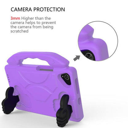 For Samsung Galaxy Tab A11 / A9 Thumb Bracket EVA Shockproof Tablet Case(Light Purple) by bashfashion