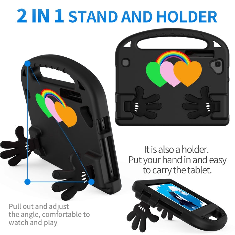 For Samsung Galaxy Tab A11 / A9 Love Small Palm Holder EVA Tablet Case(Black) by bashfashion