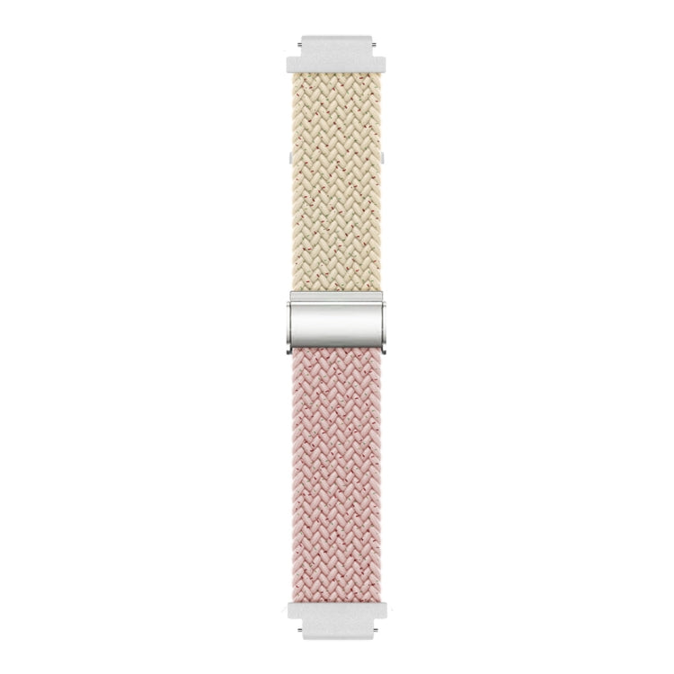 For Huawei Watch GT4 41mm Integrated Buckle Braided Nylon Watch Band(Starlight Color+Starlight Pink) by bashfashion