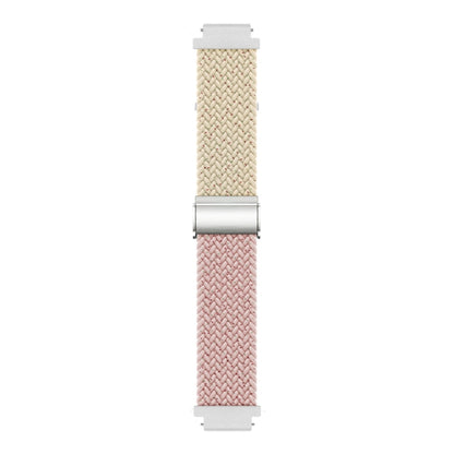 For Huawei Watch GT4 41mm Integrated Buckle Braided Nylon Watch Band(Starlight Color+Starlight Pink) by bashfashion