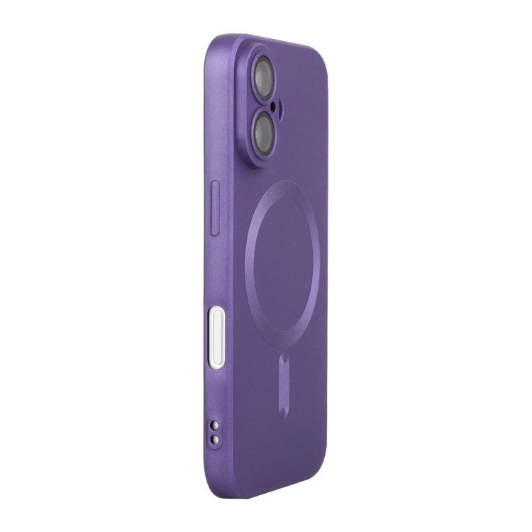 For iPhone 16 Plus ENKAY MagSafe Matte TPU Phone Case with Lens Film(Purple) by ENKAY