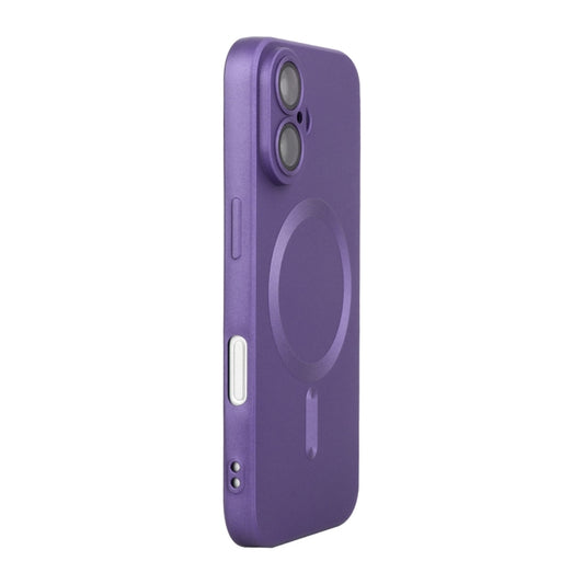 For iPhone 16 ENKAY MagSafe Matte TPU Phone Case with Lens Film(Purple) by ENKAY
