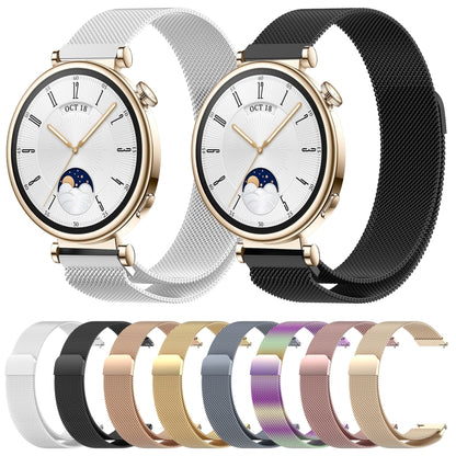 For Huawei Watch GT4 46mm Milan Magnetic Steel Mesh Watch Band(Silver) by bashfashion