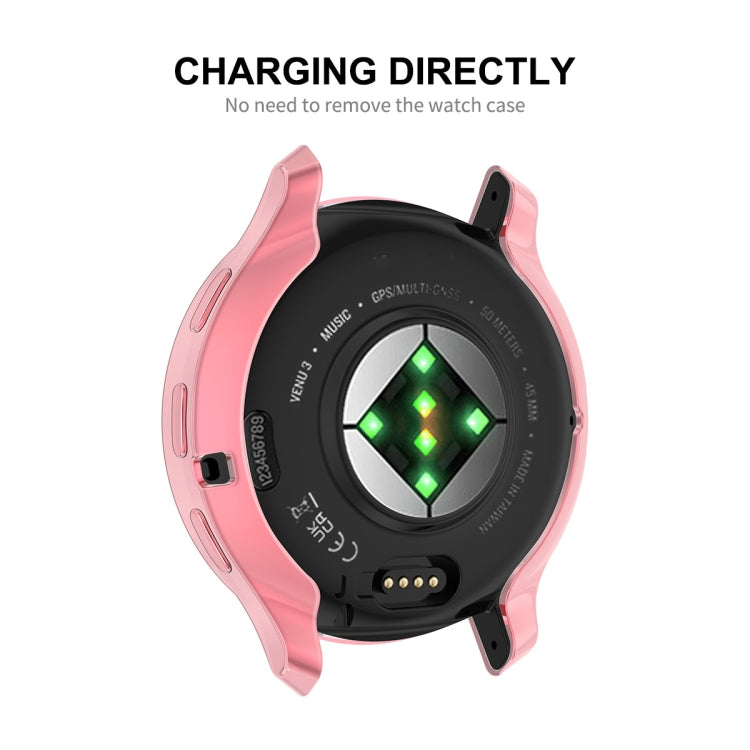 For Garmin Venu 3 ENKAY Hat-Prince Full Coverage Electroplated TPU Watch Case with Screen Protection(Black) by ENKAY