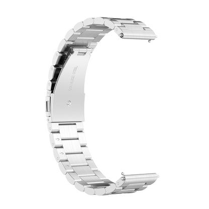 For Huawei Watch GT4 41mm Three Bead Stainless Steel Metal Watch Band(Silver) by bashfashion