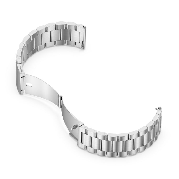 For Huawei Watch GT4 41mm Three Bead Stainless Steel Metal Watch Band(Silver) by bashfashion