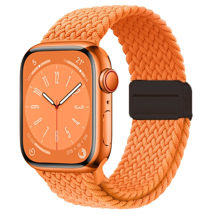 For Apple Watch Ultra 2 49mm Nylon Woven Magnetic Fold Buckle Watch Band(Orange) by bashfashion