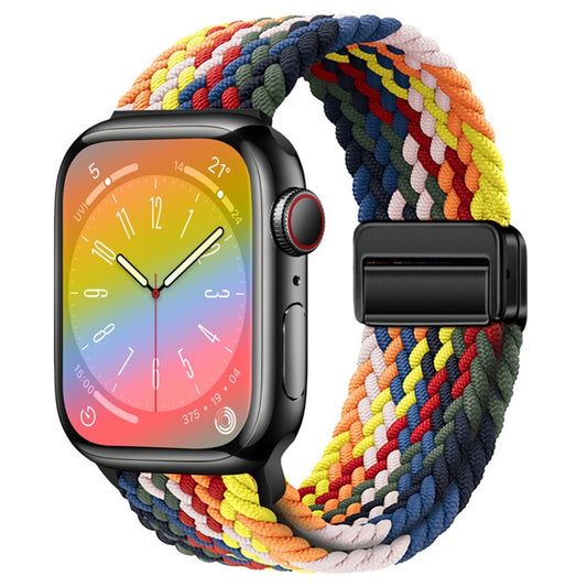 For Apple Watch Ultra 49mm Nylon Woven Magnetic Fold Buckle Watch Band(Z Seven Colors) by bashfashion