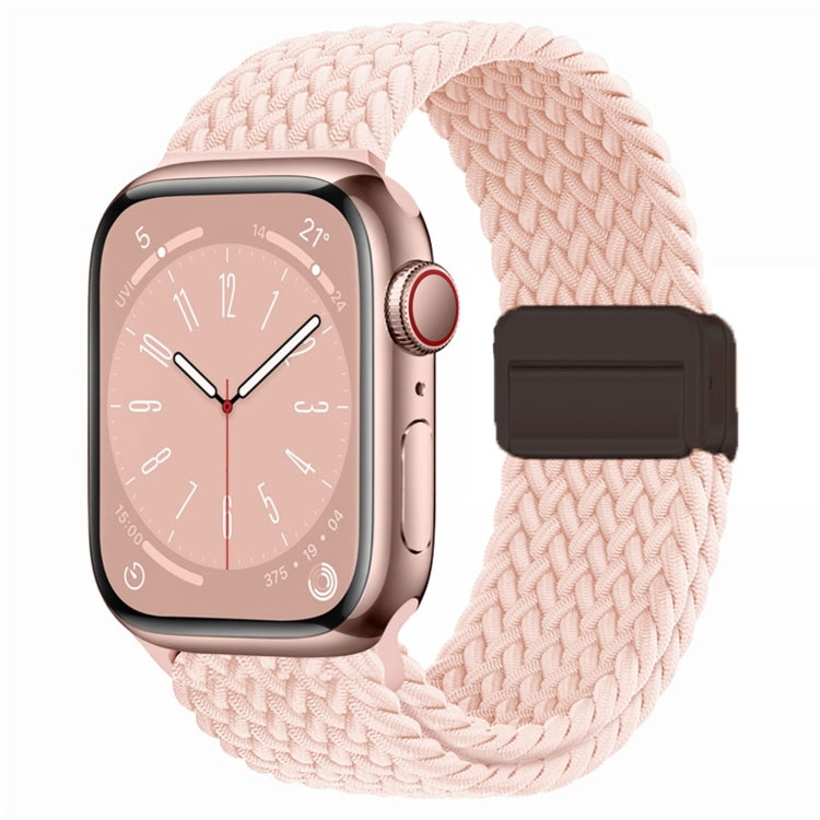 For Apple Watch Ultra 49mm Nylon Woven Magnetic Fold Buckle Watch Band(Pink) by bashfashion