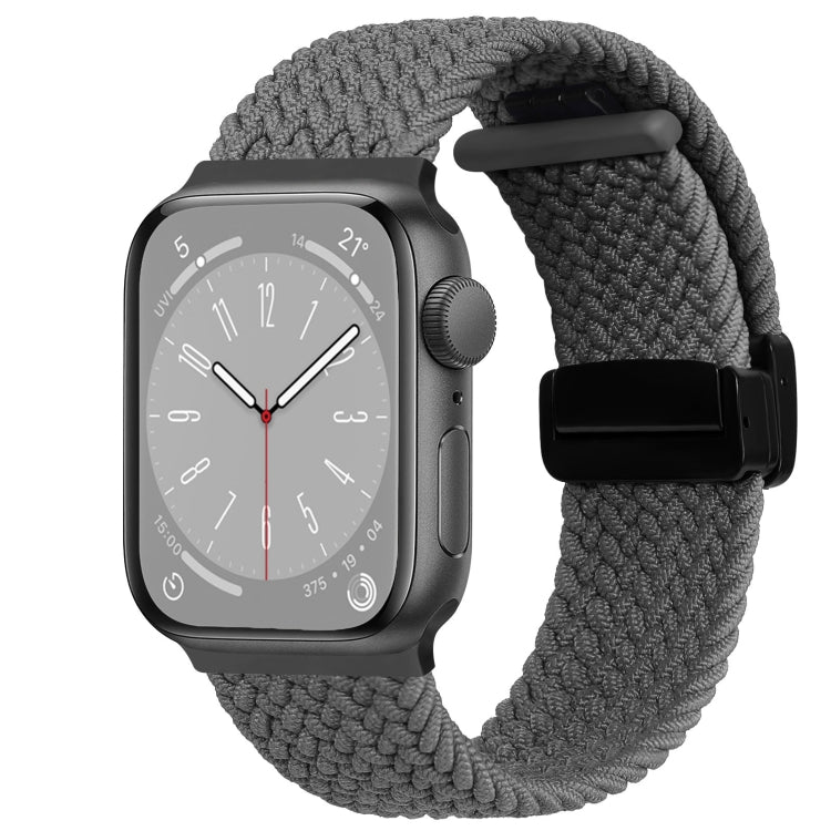 For Apple Watch Ultra 49mm Nylon Woven Magnetic Fold Buckle Watch Band(Grey) by bashfashion
