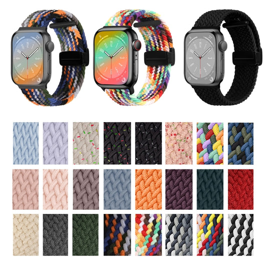 For Apple Watch Ultra 49mm Nylon Woven Magnetic Fold Buckle Watch Band(Starlight Color) by bashfashion