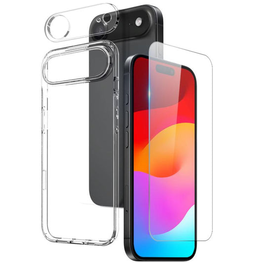 For iPhone Air NORTHJO 3 in 1 TPU Phone Case with Screen Film and Lens Film(Clear) by NORTHJO