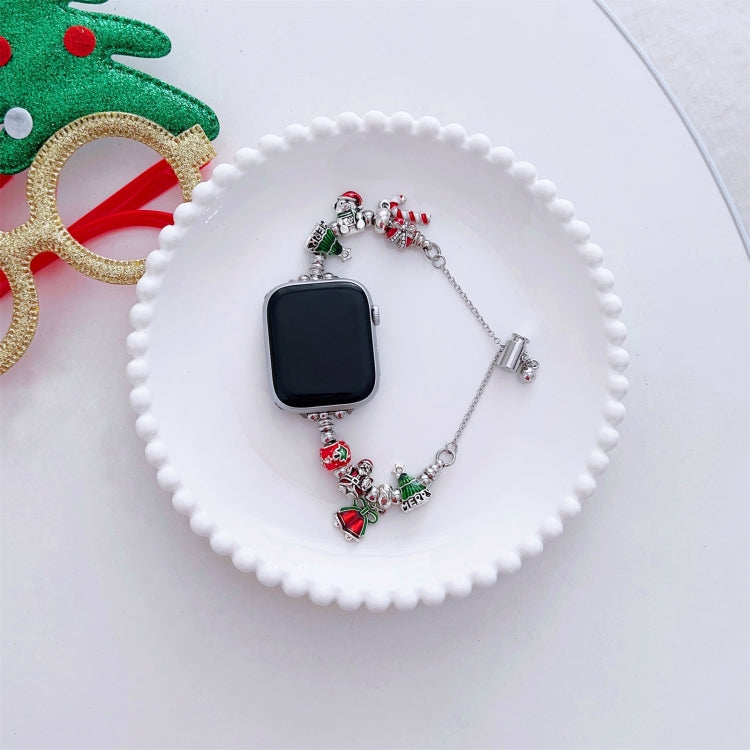 For Apple Watch SE 2023 40mm Zinc Alloy Christmas Watch Band(Red) by bashfashion