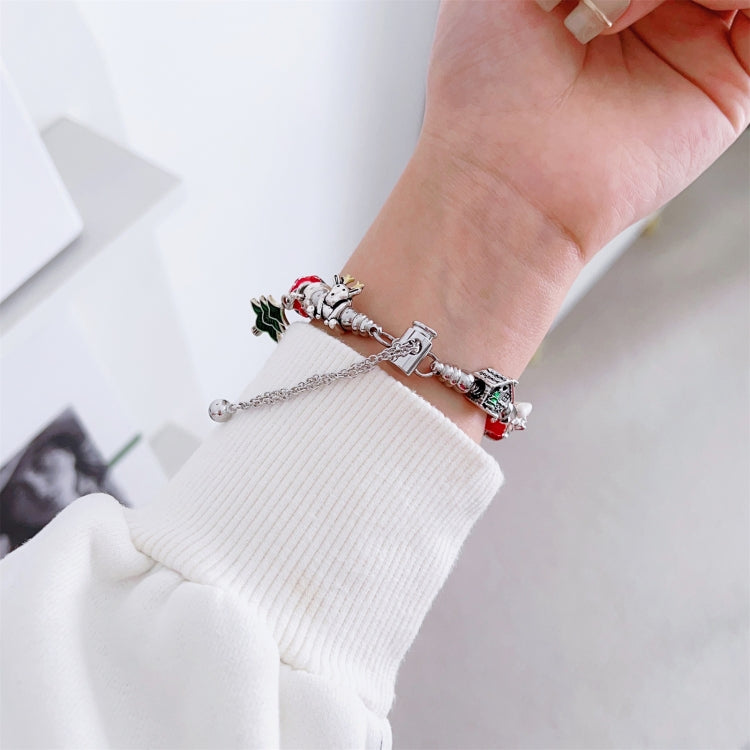 For Apple Watch Series 8 41mm Zinc Alloy Christmas Watch Band(Green) by bashfashion