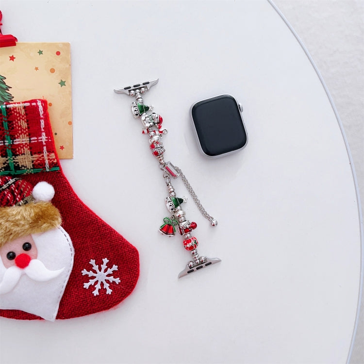 For Apple Watch Series 8 45mm Zinc Alloy Christmas Watch Band(Red) by bashfashion