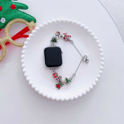 For Apple Watch SE 2022 40mm Zinc Alloy Christmas Watch Band(Red) by bashfashion