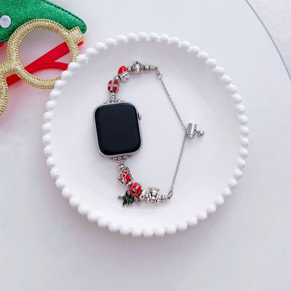 For Apple Watch SE 2022 40mm Zinc Alloy Christmas Watch Band(Green) by bashfashion