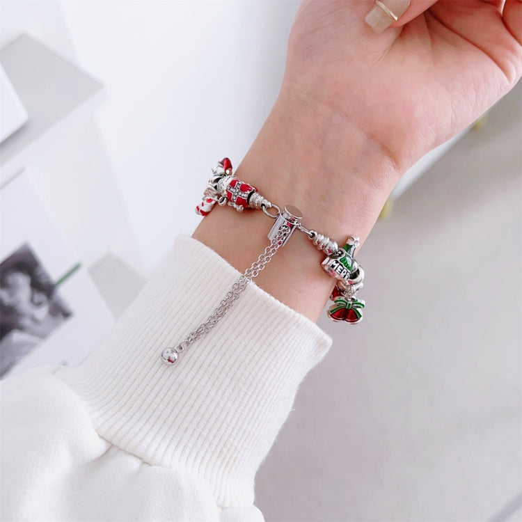 For Apple Watch Series 7 41mm Zinc Alloy Christmas Watch Band(Red) by bashfashion