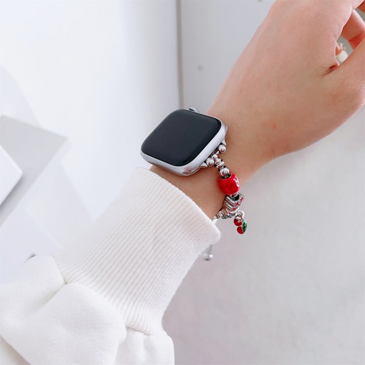 For Apple Watch Series 7 41mm Zinc Alloy Christmas Watch Band(Pink) by bashfashion