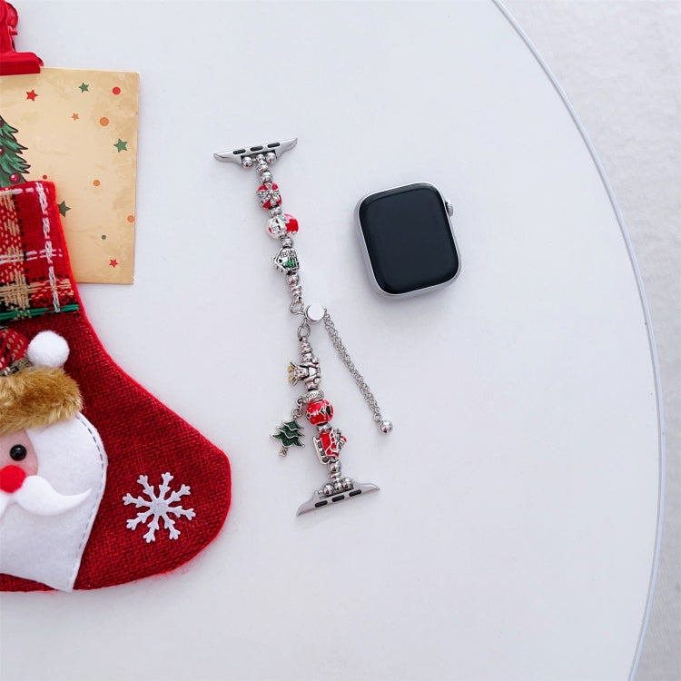 For Apple Watch Series 6 44mm Zinc Alloy Christmas Watch Band(Green) by bashfashion