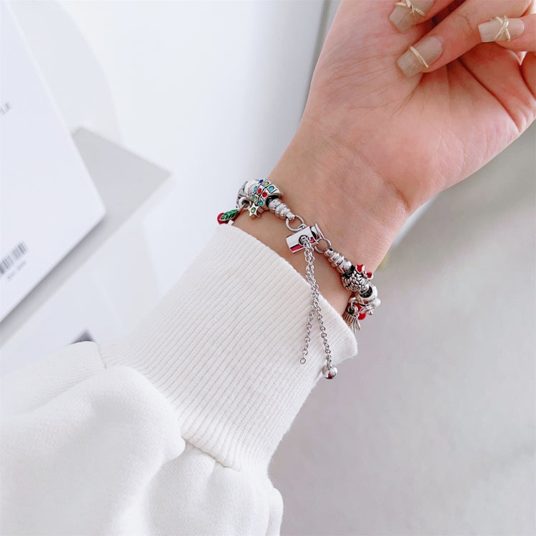 For Apple Watch Series 3 38mm Zinc Alloy Christmas Watch Band(Pink) by bashfashion