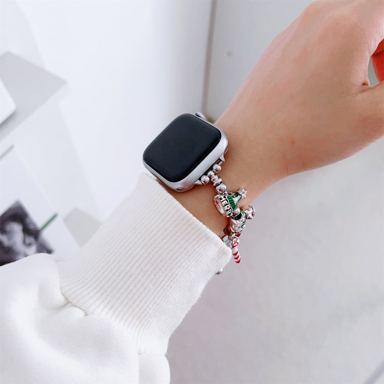 For Apple Watch Series 3 42mm Zinc Alloy Christmas Watch Band(Red) by bashfashion