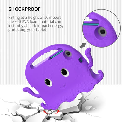 For Samsung Galaxy Tab A11 / A9 Octopus Style EVA Hybrid PC Shockproof Tablet Case with Strap(Purple) by bashfashion
