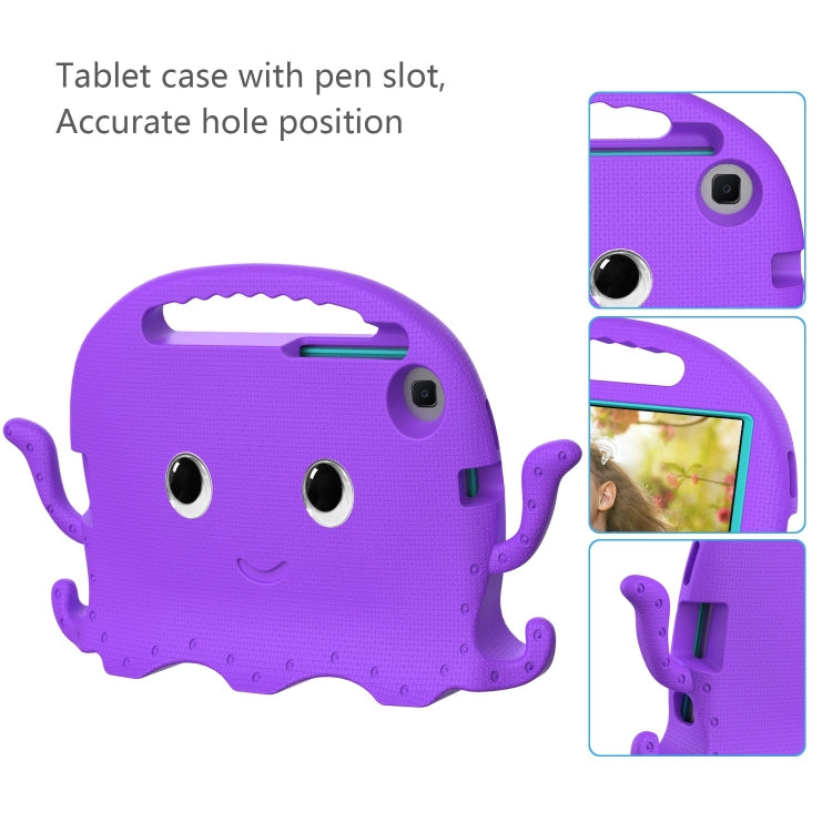For Samsung Galaxy Tab A11 / A9 Octopus Style EVA Hybrid PC Shockproof Tablet Case with Strap(Purple) by bashfashion