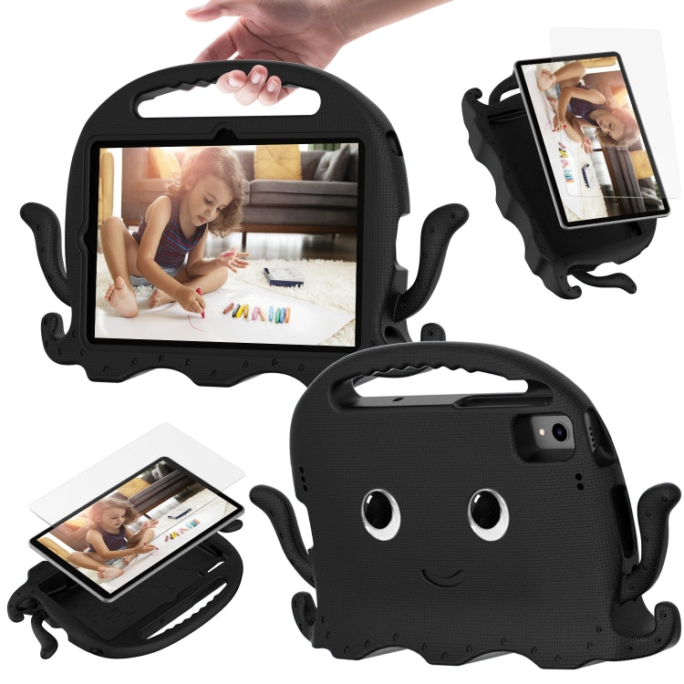 For Samsung Galaxy Tab S6 Lite 2024 Octopus Style EVA Hybrid PC Shockproof Tablet Case with Strap(Black) by bashfashion