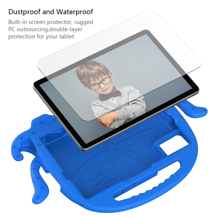 For Samsung Galaxy Tab A11+ / A9+ Octopus Style EVA Hybrid PC Shockproof Tablet Case with Strap(Blue) by bashfashion