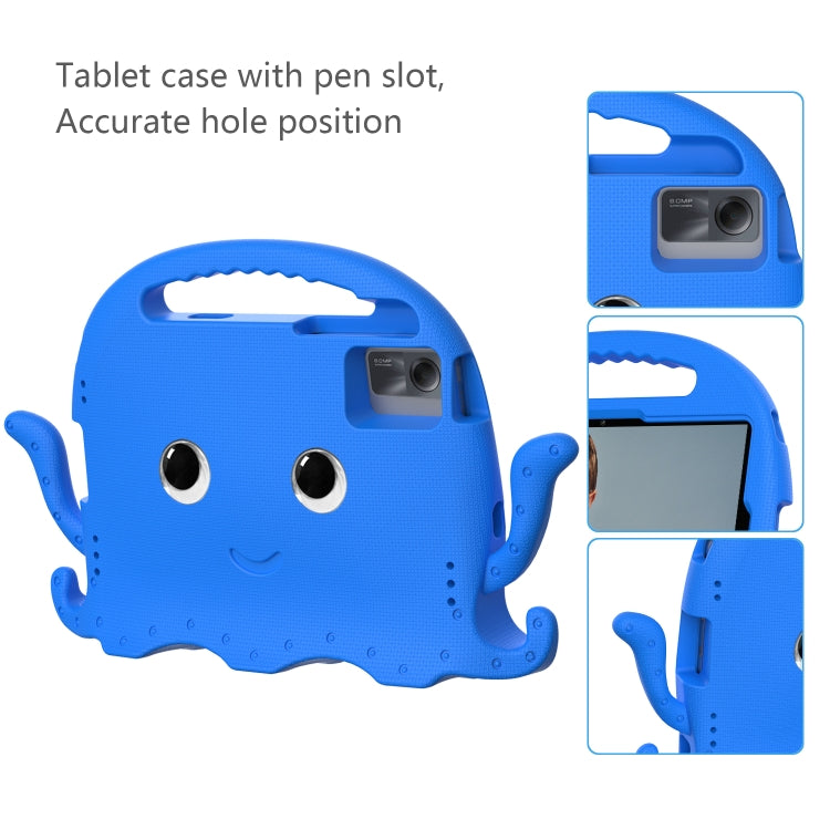 For Samsung Galaxy Tab A11+ / A9+ Octopus Style EVA Hybrid PC Shockproof Tablet Case with Strap(Blue) by bashfashion