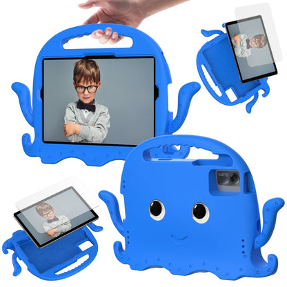 For Samsung Galaxy Tab A11+ / A9+ Octopus Style EVA Hybrid PC Shockproof Tablet Case with Strap(Blue) by bashfashion