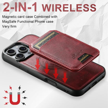 For iPhone 17 Pro Max Suteni H15 MagSafe Oil Eax Leather Detachable Wallet Back Phone Case(Red) by Suteni