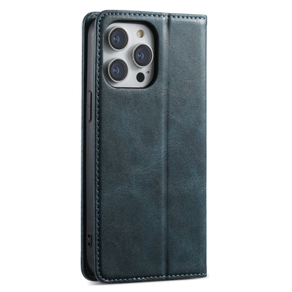 For iPhone 13 Pro Suteni J02 Oil Wax Wallet Leather Phone Case(Blue) by Suteni