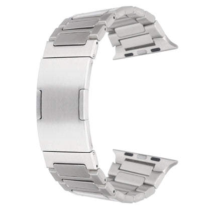 For Apple Watch SE 2022 40mm Stainless Steel H-Shaped Fold Buckle Watch Band(Silver) by bashfashion