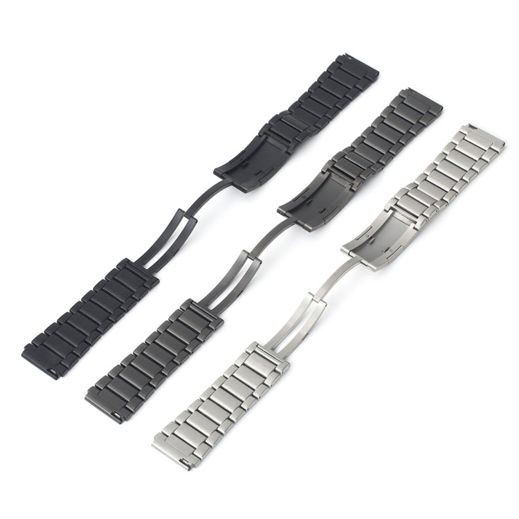 For Huawei Watch GT4 46mm H-Shaped Folding Buckle Stainless Steel Metal Watch Band(Silver) by bashfashion