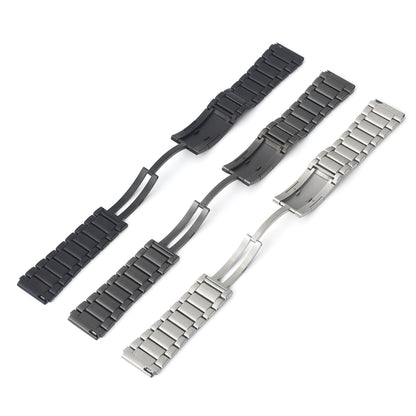 For Huawei Watch GT4 46mm H-Shaped Folding Buckle Stainless Steel Metal Watch Band(Silver) by bashfashion